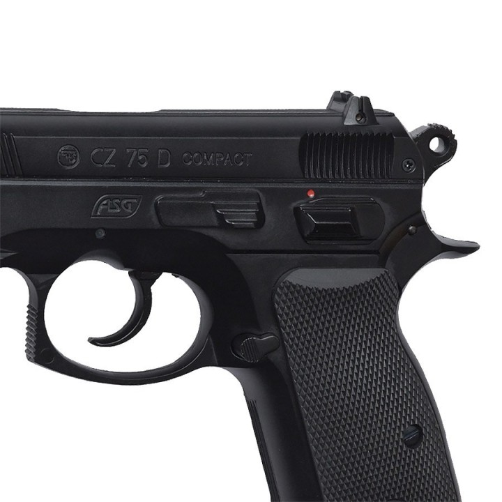 Pistolet Airsoft Semi-Automatique ASG CZ 75D COMPACT CO2 - MODELE LOURD 1.6 JOULE