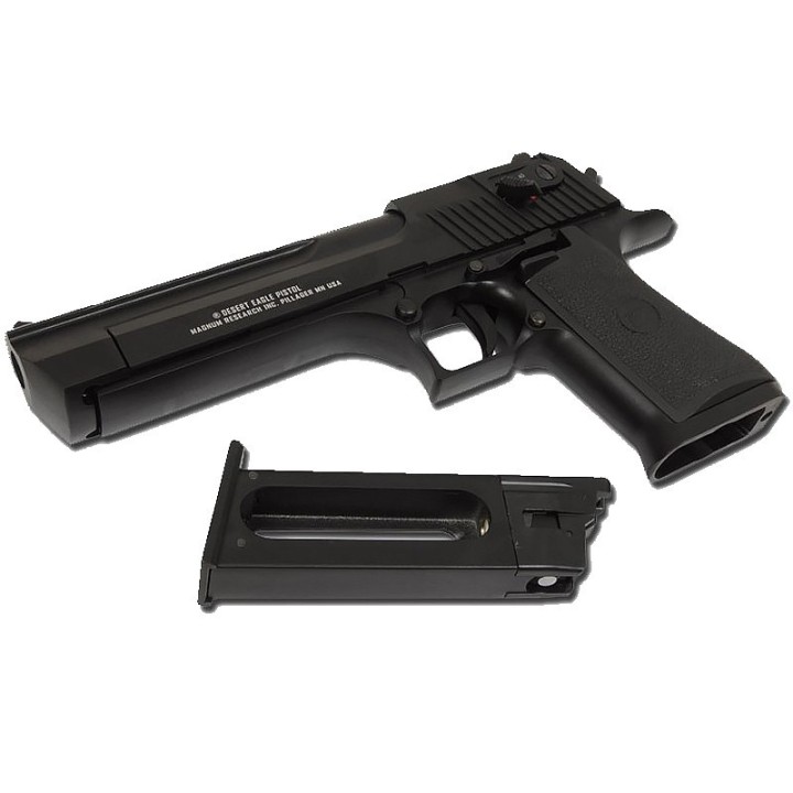 Réplique airsoft DESERT EAGLE CO2 6 mm C. Mobile 21 BB's (chargeur court)