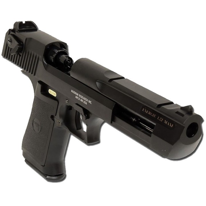 Réplique airsoft DESERT EAGLE CO2 6 mm C. Mobile 21 BB's (chargeur court)