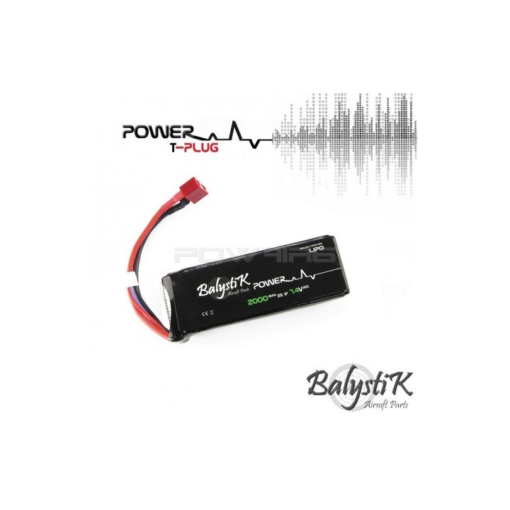 Balystik batterie lipo 7,4V 2000 mah 20C - 7.4V