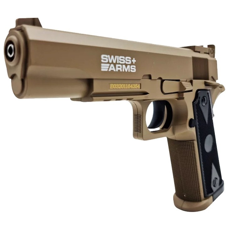 Semi-Automatique Swiss Arms P1911 Match TAN - Réplique 4,5mm  CO2