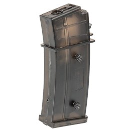 Chargeur hi-cap de 300 billes pour répliques airsoft G36 - couleur smoke