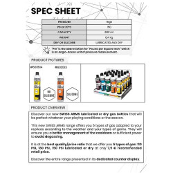 Bouteille de gaz Swiss arms M4 Heavy (150 PSI) sec 760ml