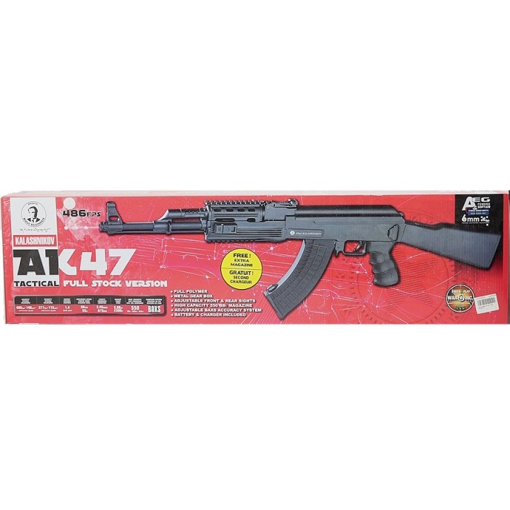 KALASHNIKOV AK 47 Tactical crosse elec 6mm (+bat/char) 550BB's
