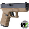 WE R19 tan GBB airsoft pistol - G19 model semi-auto