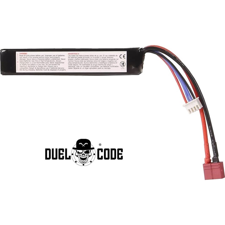 BATTERIE LIPO 11.1V 1100MAH 25C T-DEAN DUEL CODE