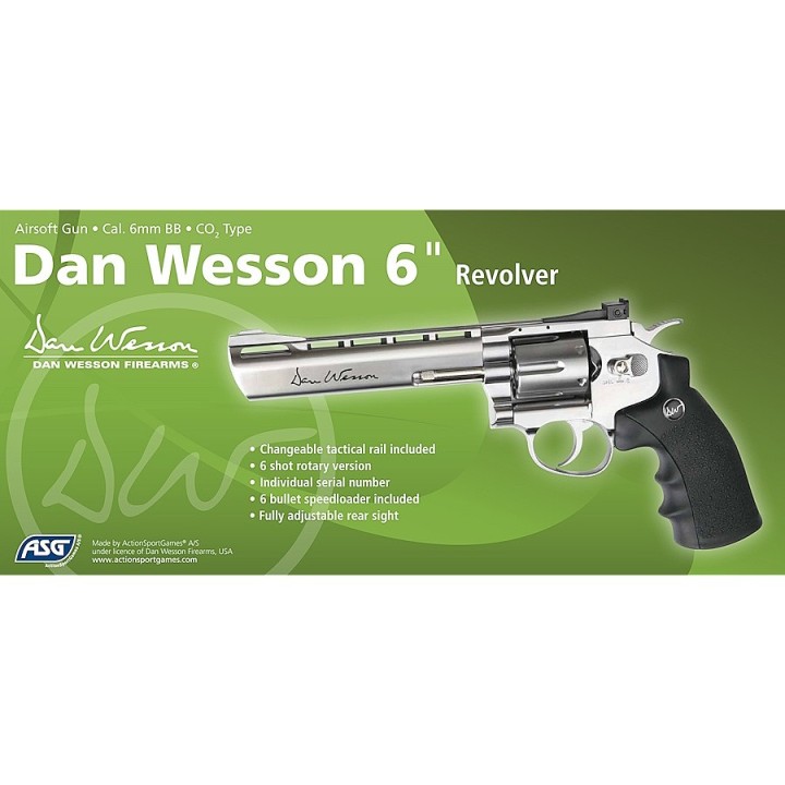 Dan wesson 6 revolver, airsoft gun cal. 6 mm BB CO2 ASG