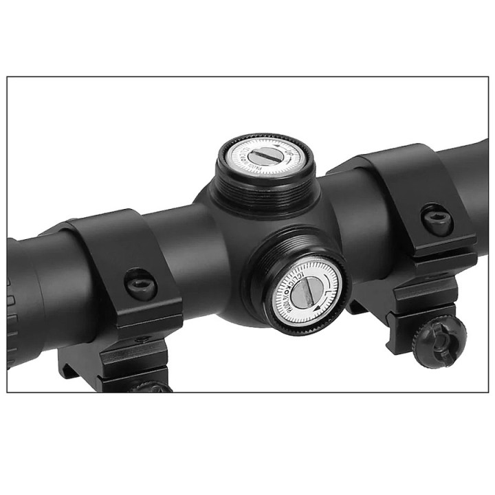 4x32 Airsoft Scope - Adjustable sight and lens protection