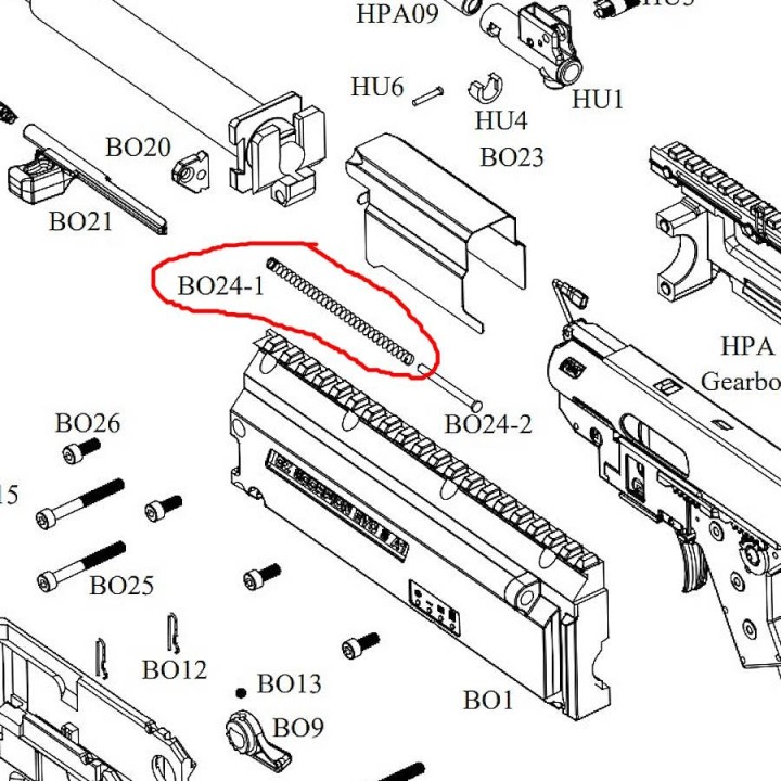 ASG Scorpion EVO Airsoft Spare Part - Bolt Spring