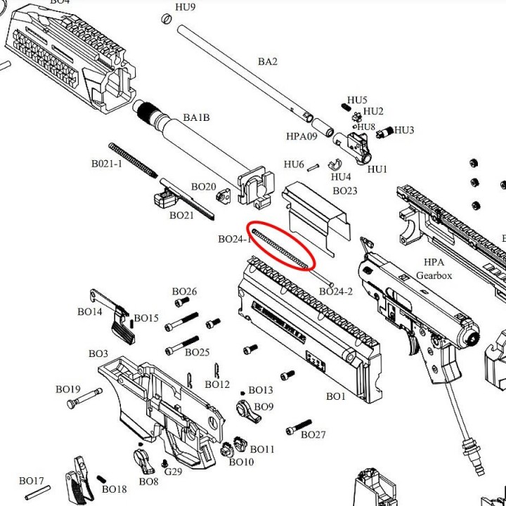ASG Scorpion EVO Airsoft Spare Part - Bolt Spring