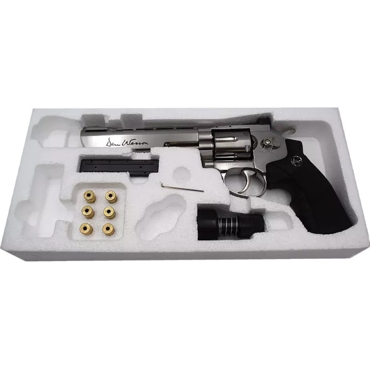 Dan Wesson 4" Silver CO2 Airsoft Replica - 6-Shot Metal Revolver