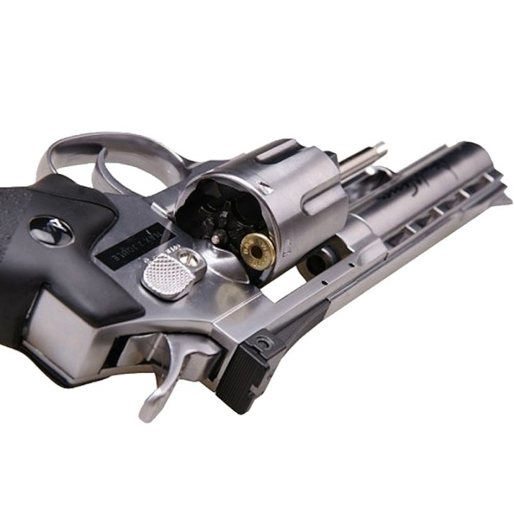 Dan Wesson 4" Silver CO2 Airsoft Replica - 6-Shot Metal Revolver