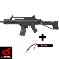 Réplique Airsoft G36 AEG ICS - Compact, Ambidextre & CQB, batterie INCLUSE