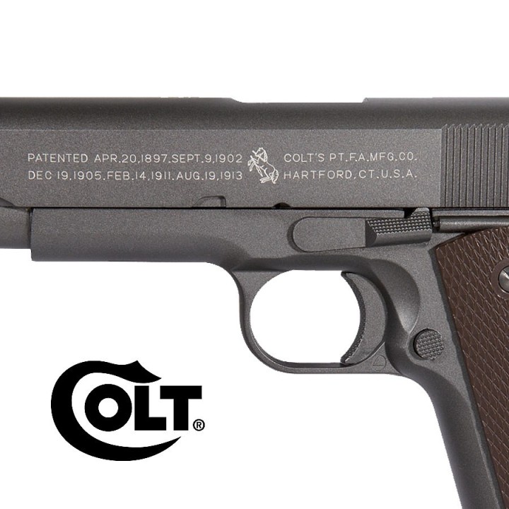 Pistolet airsoft CO2 Colt 1911 métal réaliste