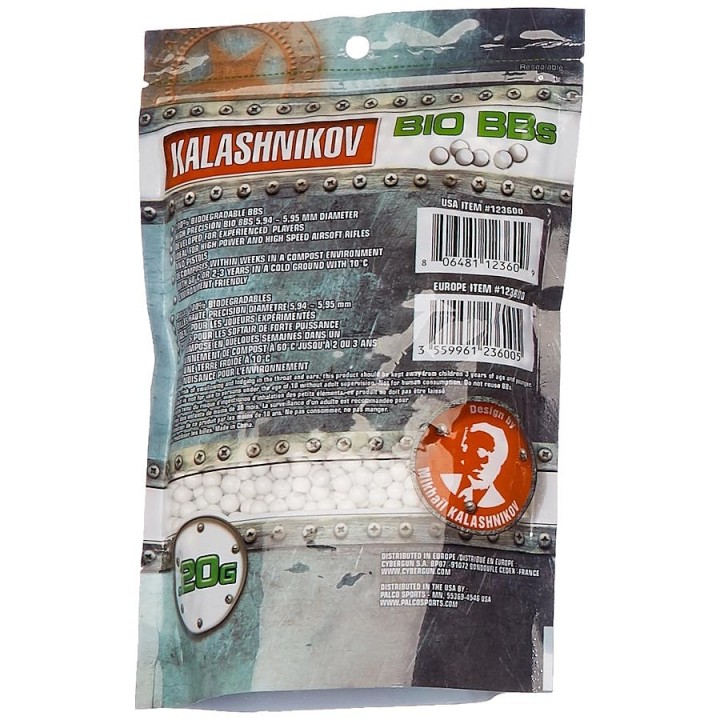 Airsoft BBs Bio 0.20g Kalashnikov 6mm | Biodegradable and Accuracy
