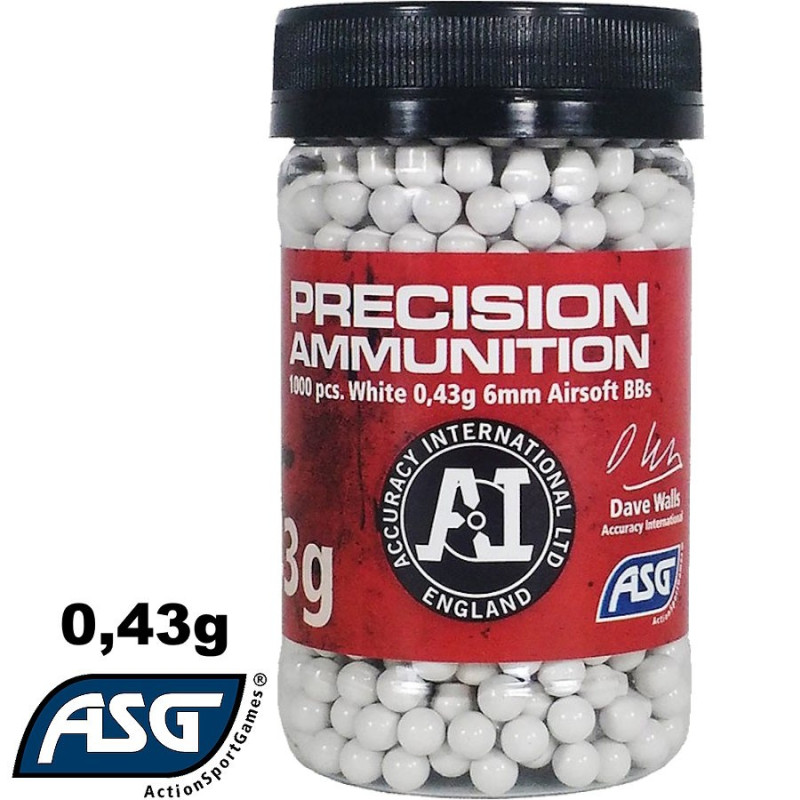 Billes, 0,43g - 1000 pcs en bouteille