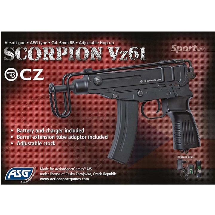 ASG Vz61 SMG Airsoft Replica - AEG for CQB