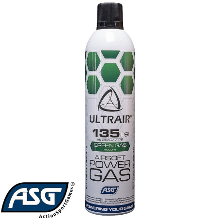 Bouteille gaz GBB ULTRAIR siliconé 570ml valve métallique