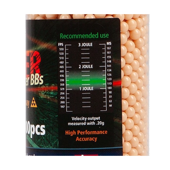 billes phosphorescentes airsoft calibre 6mm conditionnement asg
