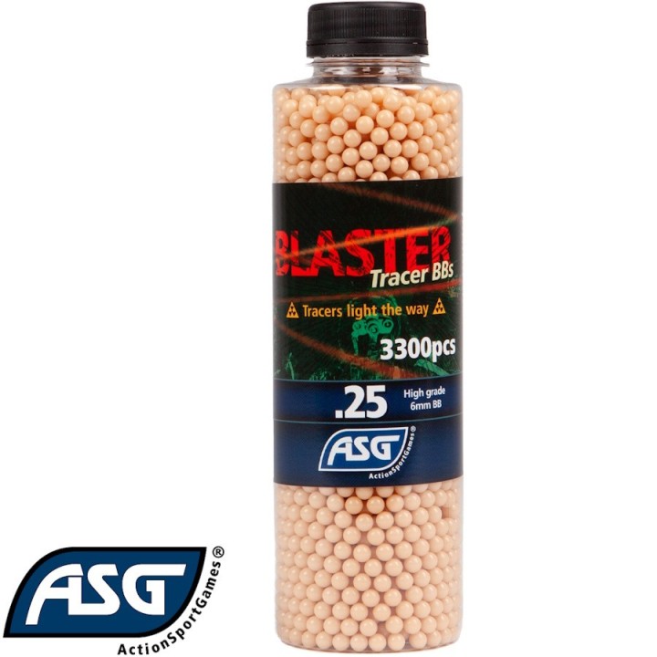 billes traçantes airsoft 0,25g rouges asg pour traceur