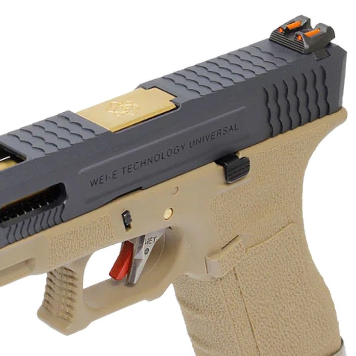 WE R17 Custom Tan/Gold Airsoft GBB Replica