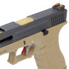 WE R17 T6 tan/gold airsoft GBB replica - Glock style