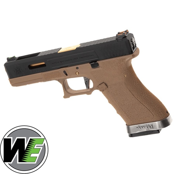 WE R17 Custom Tan/Gold Airsoft GBB Replica