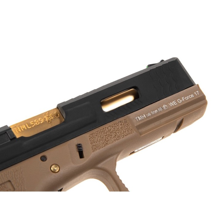 WE R17 Custom Tan/Gold Airsoft GBB Replica