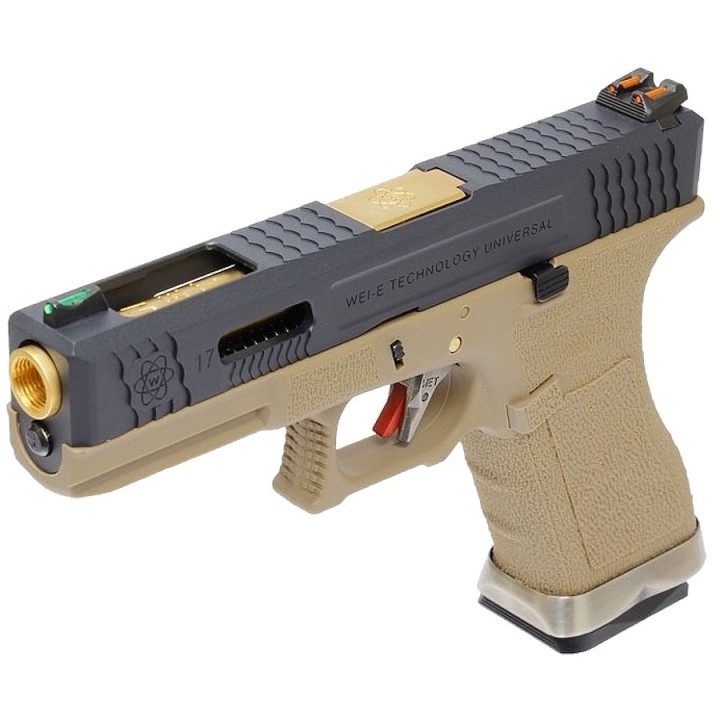 WE R17 Custom Tan/Gold Airsoft GBB Replica