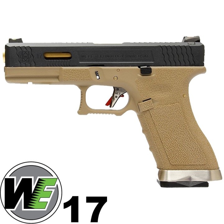 WE R17 Custom Tan/Gold Airsoft GBB Replica