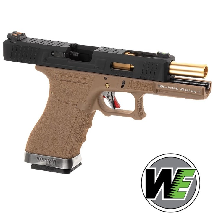 WE R17 Custom Tan/Gold Airsoft GBB Replica
