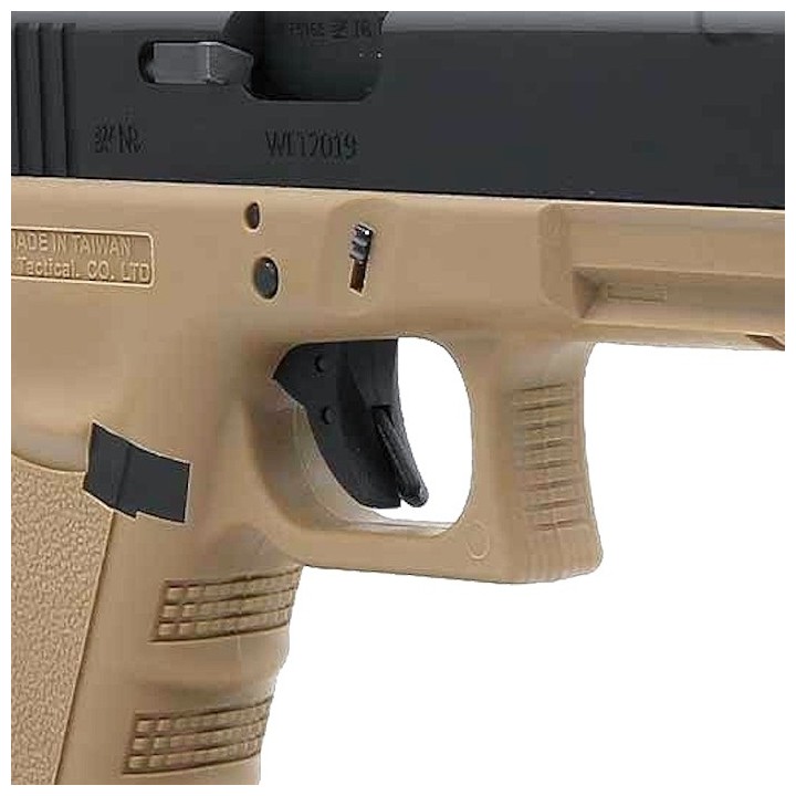 pistolet airsoft tan we avec hop-up réglable