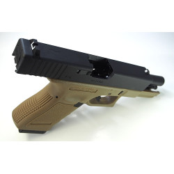 WE R19 tan GBB airsoft pistol - G19 model semi-auto