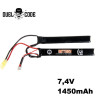 Rechargeable LiPo battery 7.4V 1450mAh 25C for AEG airsoft replica  Duel Code