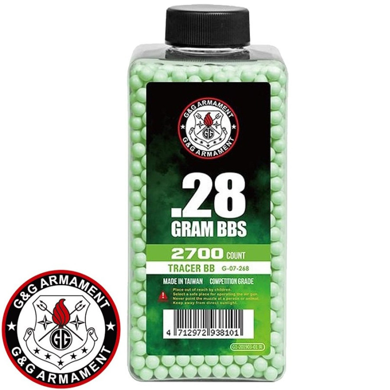 TRACER BB 0.28G 2700BB VERDE G&G (G-07-268)