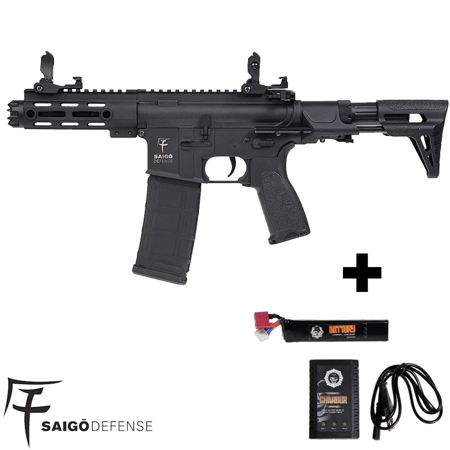 réplique AEG Ronin black combo Saigo Défense avec batterie