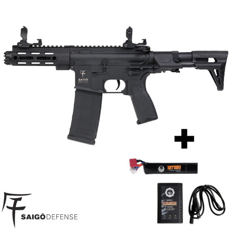 réplique AEG Ronin black combo Saigo Défense avec batterie