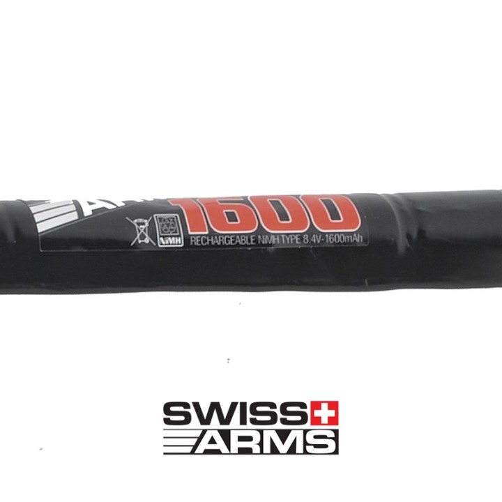 batterie airsoft Swiss Arms 1600mAh compatible Cybergun AEG