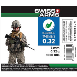 BB airsoft biodégradables 6mm 0.32g Swiss Arms – sniper et GBB