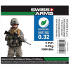 BB airsoft biodégradables 6mm 0.32g Swiss Arms – sniper et GBB