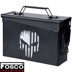 Steel storage box airsoft - Punish Skull design 30mm