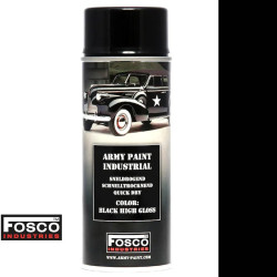 Military black paint bomb airsoft 400ml - glossy