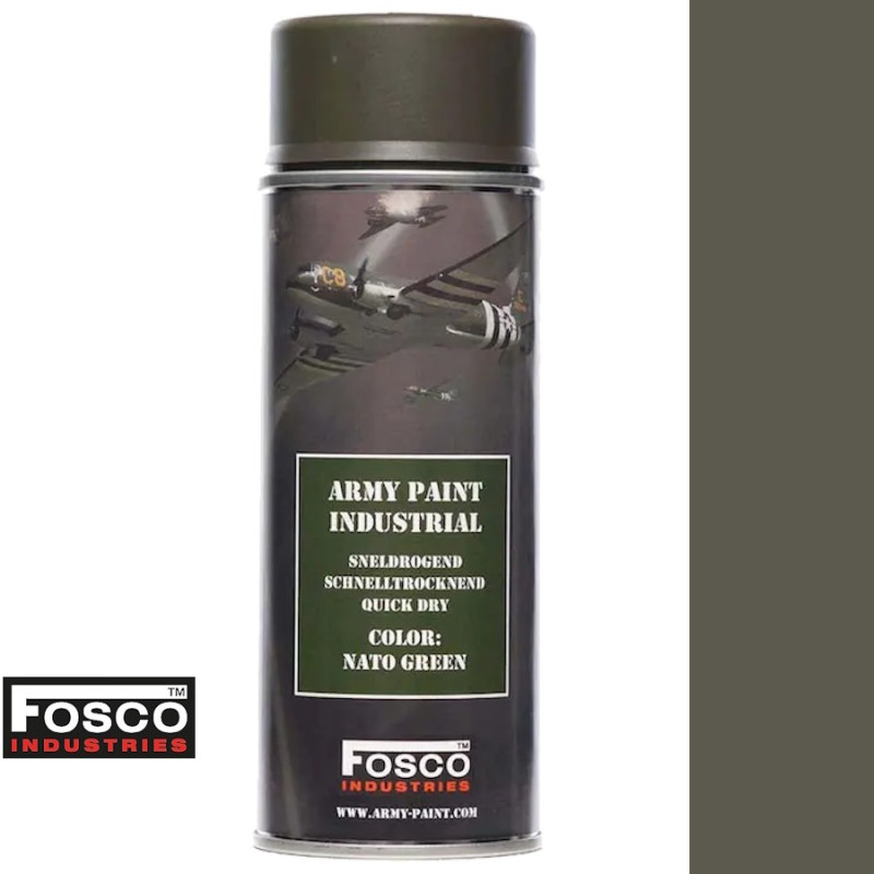 Professional military green aerosol paint bomb for customization - NATO GREEN