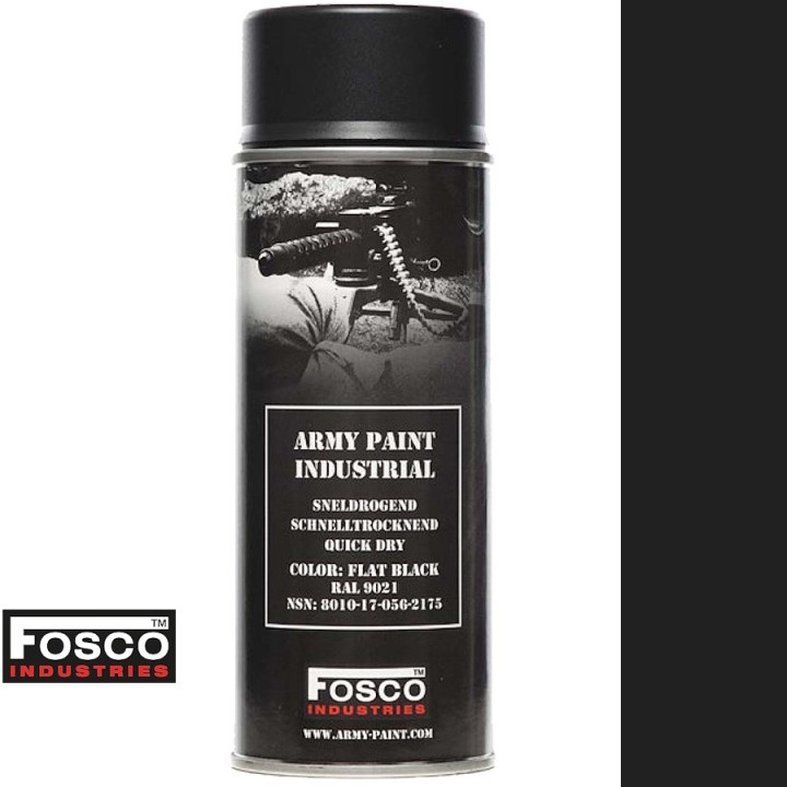 Military Fast Dry Aerosol Paint - FLAT BLACK 400ml