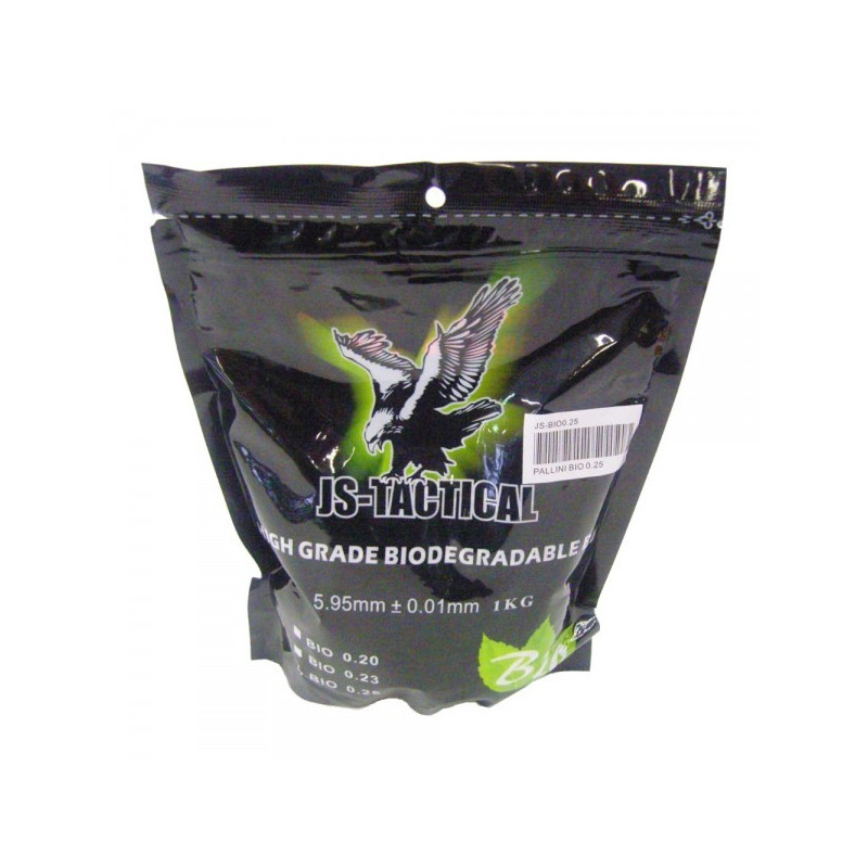 AIRSOFT 6mm BIO BALL PELLETS WHITE 0.25g 1