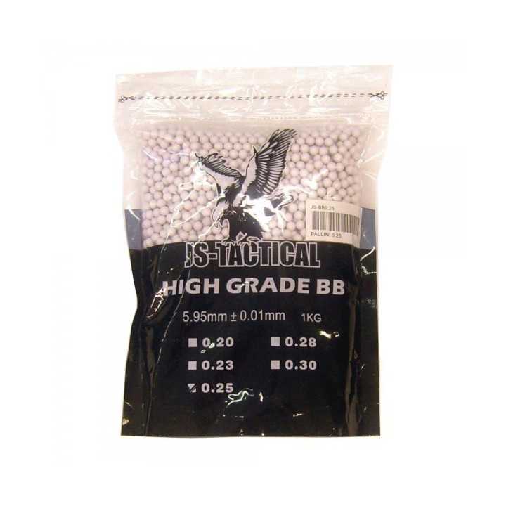 AIRSOFT 6mm BB PELLETS WHITE 0.25g - 1Kg B