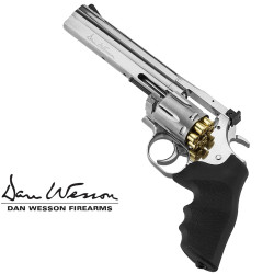 Dan Wesson 715 Full Metal Chrome CO2 Airsoft Revolver 6 Inches