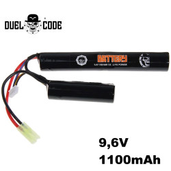 BATTERIE LIPO 9.6V 1100 MAH 15C DUEL CODE