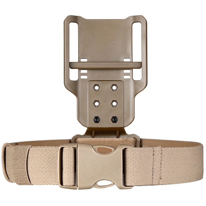 plateforme rigide Amomax tan avec sangle ajustable pour holster airsoft