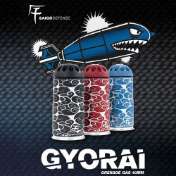 Airsoft CO2 Grenade Saigo Gyorai 40mm Aluminum - 120 Rounds